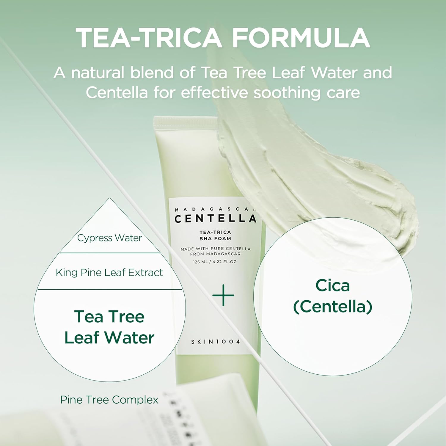 SKIN1004 Madagascar Centella Tea Trica BHA Foam Cleanser 125ml